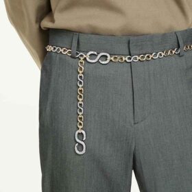 Dextera Waist Belt White, Mixed Metal Finish