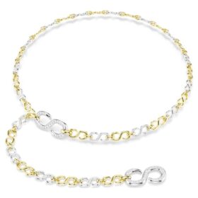 Dextera Waist Belt White, Mixed Metal Finish