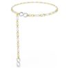 Dextera Waist Belt White, Mixed Metal Finish