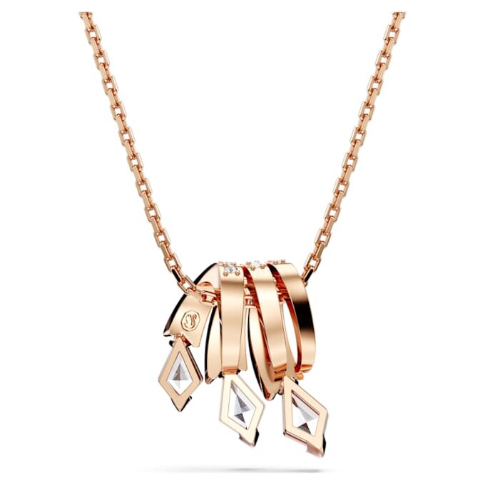 Dragon & Phoenix Pendant Dragon’s Claw, White, Rose Gold-Tone Plated Dragon & Phoenix Pendant Dragon’s Claw, White, Rose Gold-Tone Plated