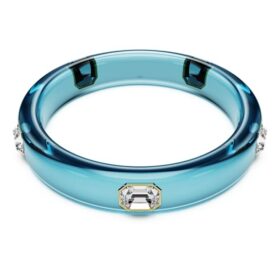 Dulcis Bangle Octagon Cut, Blue, Gold-Tone Plated Dulcis Bangle Octagon Cut, Blue, Gold-Tone Plated