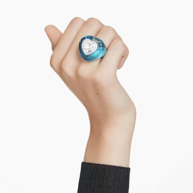 Dulcis Cocktail Ring Heart Cut, Pavé, Heart, Blue Dulcis Cocktail Ring Heart Cut, Pavé, Heart, Blue