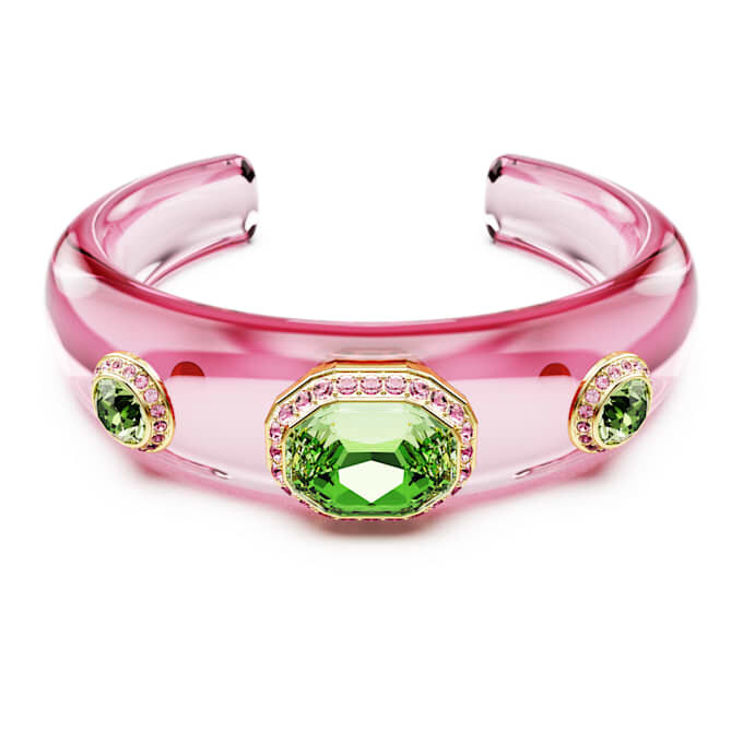 Dulcis Cuff Mixed Cuts, Multicolored, Gold-Tone Plated Dulcis Cuff Mixed Cuts, Multicolored, Gold-Tone Plated