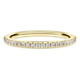 Eternity Band Ring Lab-Grown Diamonds 0.2 Ct Tw, Round Shape, 14K Yellow Gold