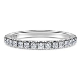 Eternity Band Ring Lab-Grown Diamonds 0.4 Ct Tw, Round Shape, 14K White Gold