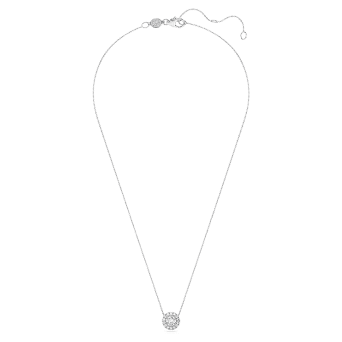 Eternity Halo Solitaire Pendant Lab-Grown Diamonds 1 Ct Tw, Round Shape, 14K White Gold Eternity Halo Solitaire Pendant Lab-Grown Diamonds 1 Ct Tw, Round Shape, 14K White Gold