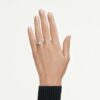 Eternity Halo Solitaire Ring Lab-Grown Diamonds 0.45 Ct Tw, Round Shape, Sterling Silver
