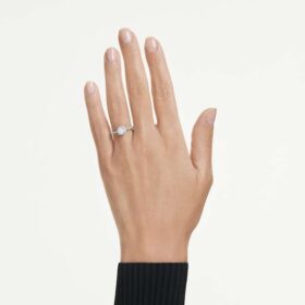 Eternity Halo Solitaire Ring Lab-Grown Diamonds 0.45 Ct Tw, Round Shape, Sterling Silver Eternity Halo Solitaire Ring Lab-Grown Diamonds 0.45 Ct Tw, Round Shape, Sterling Silver