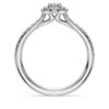 Eternity Halo Solitaire Ring Lab-Grown Diamonds 0.45 Ct Tw, Round Shape, Sterling Silver