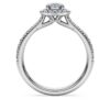 Eternity Halo Solitaire Ring Lab-Grown Diamonds 0.8 Ct Tw, Round Shape, 14K White Gold