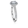 Eternity Halo Solitaire Ring Lab-Grown Diamonds 1.33 Ct Tw, Round Shape, 14K White Gold