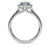 Eternity Halo Solitaire Ring Lab-Grown Diamonds 1.33 Ct Tw, Round Shape, 14K White Gold