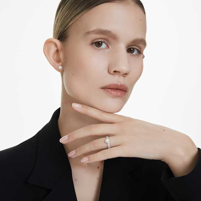 Eternity Halo Stud Earrings Lab-Grown Diamonds 0.45 Ct Tw, Round Shape, Sterling Silver Eternity Halo Stud Earrings Lab-Grown Diamonds 0.45 Ct Tw, Round Shape, Sterling Silver
