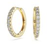 Eternity Hoop Earrings Lab-Grown Diamonds 0.5 Ct Tw, Round Shape, 14K Yellow Gold