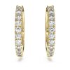 Eternity Hoop Earrings Lab-Grown Diamonds 0.5 Ct Tw, Round Shape, 14K Yellow Gold