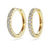 Eternity Hoop Earrings Lab-Grown Diamonds 0.5 Ct Tw, Round Shape, 14K Yellow Gold