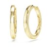 Eternity Hoop Earrings Lab-Grown Diamonds 0.5 Ct Tw, Round Shape, 14K Yellow Gold