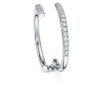 Eternity Open Band Ring Lab-Grown Diamonds 0.2 Ct Tw, Round Shape, 14K White Gold