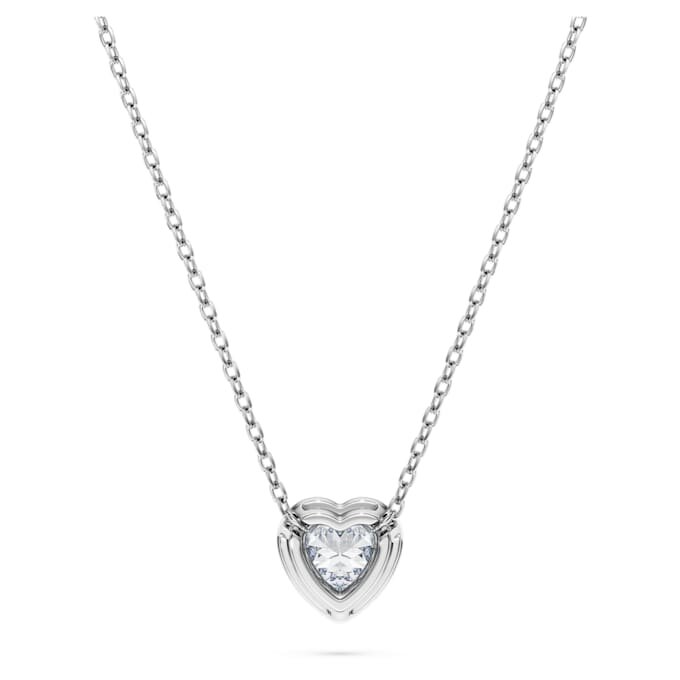 Eternity Pendant Lab-Grown Diamonds 0.5 Ct Tw, Heart Shape, Sterling Silver Eternity Pendant Lab-Grown Diamonds 0.5 Ct Tw, Heart Shape, Sterling Silver