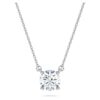 Eternity Solitaire Pendant Lab-Grown Diamonds 1 Ct Tw, Round Shape, 14K White Gold Eternity Solitaire Pendant Lab-Grown Diamonds 1 Ct Tw, Round Shape, 14K White Gold