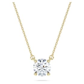 Eternity Solitaire Pendant Lab-Grown Diamonds 1 Ct Tw, Round Shape, 14K Yellow Gold Eternity Solitaire Pendant Lab-Grown Diamonds 1 Ct Tw, Round Shape, 14K Yellow Gold