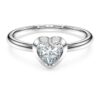 Eternity Solitaire Ring Lab-Grown Diamonds 0.5 Ct Tw, Heart Shape, Sterling Silver