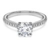 Eternity Solitaire Ring Lab-Grown Diamonds 1.2 Ct Tw, Round Shape, 14K White Gold