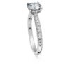 Eternity Solitaire Ring Lab-Grown Diamonds 1.2 Ct Tw, Round Shape, 14K White Gold