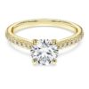 Eternity Solitaire Ring Lab-Grown Diamonds 1.2 Ct Tw, Round Shape, 14K Yellow Gold