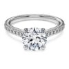 Eternity Solitaire Ring Lab-Grown Diamonds 1.7 Ct Tw, Round Shape, 14K White Gold