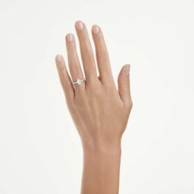Eternity Solitaire Ring Lab-Grown Diamonds 1 Ct Tw, Pear Shape, 14K White Gold