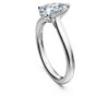Eternity Solitaire Ring Lab-Grown Diamonds 1 Ct Tw, Pear Shape, 14K White Gold
