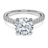 Eternity Solitaire Ring Lab-Grown Diamonds 2.2 Ct Tw, Round Shape, 14K White Gold