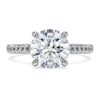 Eternity Solitaire Ring Lab-Grown Diamonds 2.2 Ct Tw, Round Shape, 14K White Gold
