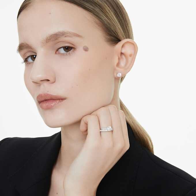 Eternity Band Ring Lab-Grown Diamonds 0.4 Ct Tw, Round Shape, Sterling Silver Eternity Band Ring Lab-Grown Diamonds 0.4 Ct Tw, Round Shape, Sterling Silver