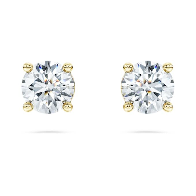 Eternity Solitaire Stud Earrings Lab-Grown Diamonds 1 Ct Tw, Round Shape, 14K Yellow Gold Eternity Solitaire Stud Earrings Lab-Grown Diamonds 1 Ct Tw, Round Shape, 14K Yellow Gold