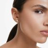 Eternity Stud Earring Lab-Grown Diamonds 0.5 Ct Tw, Single, Round Shape, 14K White Gold