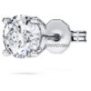 Eternity Stud Earring Lab-Grown Diamonds 0.5 Ct Tw, Single, Round Shape, 14K White Gold
