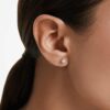 Eternity Stud Earrings Lab-Grown Diamonds 0.52 Ct Tw, Round Shape, Sterling Silver
