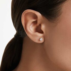 Eternity Stud Earrings Lab-Grown Diamonds 0.52 Ct Tw, Round Shape, Sterling Silver