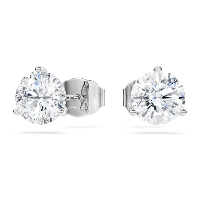Eternity Stud Earrings Lab-Grown Diamonds 2.0 Ct Tw, Round Shape, 14K White Gold Eternity Stud Earrings Lab-Grown Diamonds 2.0 Ct Tw, Round Shape, 14K White Gold