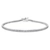 Eternity Tennis Bracelet Lab-Grown Diamonds 1.5 Ct Tw, Round Shape, 14K White Gold