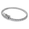 Eternity Tennis Bracelet Lab-Grown Diamonds 3 Ct Tw, Round Shape, 14K White Gold