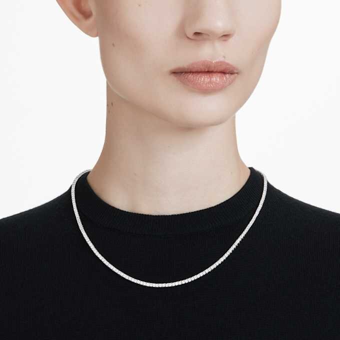 Eternity Tennis Necklace Lab-Grown Diamonds 7 Ct Tw, Round Shape, 14K White Gold Eternity Tennis Necklace Lab-Grown Diamonds 7 Ct Tw, Round Shape, 14K White Gold