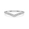 Eternity V Band Ring Lab-Grown Diamonds 0.25 Ct Tw, Round Shape, 14K White Gold
