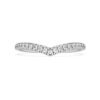 Eternity V Band Ring Lab-Grown Diamonds 0.25 Ct Tw, Round Shape, 14K White Gold