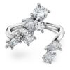 Galaxy Bypass Ring Lab-Grown Diamonds 1.25 Ct Tw, Mixed Shapes, 14K White Gold