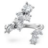 Galaxy Bypass Ring Lab-Grown Diamonds 1.25 Ct Tw, Mixed Shapes, 14K White Gold