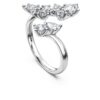 Galaxy Bypass Ring Lab-Grown Diamonds 1.25 Ct Tw, Mixed Shapes, 14K White Gold