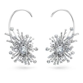 Galaxy Earrings Lab-Grown Diamonds 14.67 Ct Tw, Mixed Shapes, 18K White Gold